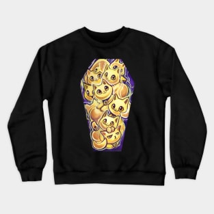 Pile of 9 life kittens coffin Crewneck Sweatshirt